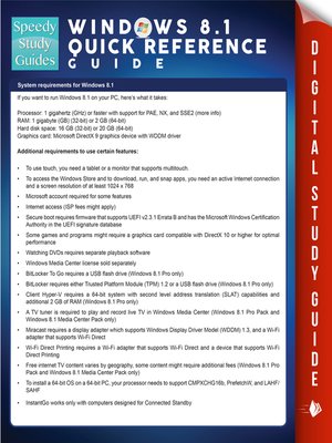 cover image of Windows 8.1 Quick Reference Guide